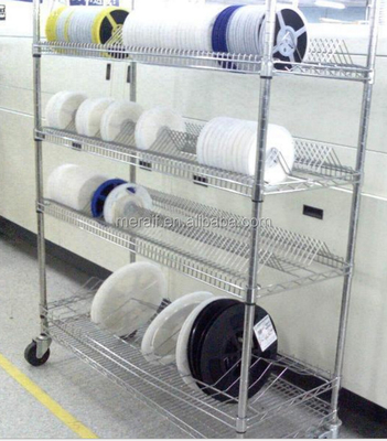 Spulen-Speicher-Wagen SMT-Edelstahl-Gestell SMT-Reinraum Eletronic karrt antistatisches ESD-PWB-Aktenwagen