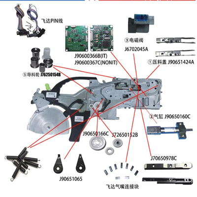 Meraif SMT Maschinenteile Samsung Hanwha Feeder KMU Feeder elektrische Feeder 8mm für Hanwha Pick and Place Maschine